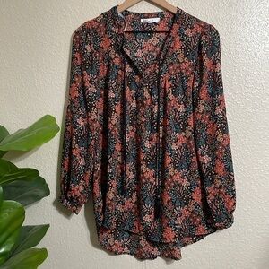 DR2 long sleeve floral top
